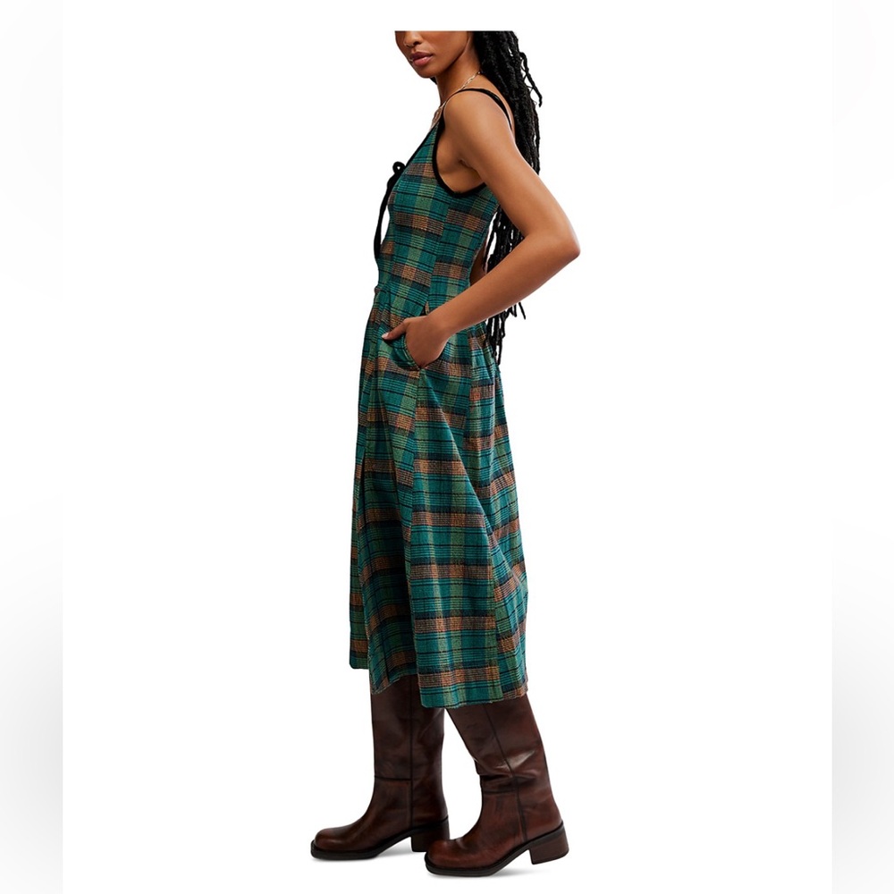Free People Freya Plaid Midi Dress